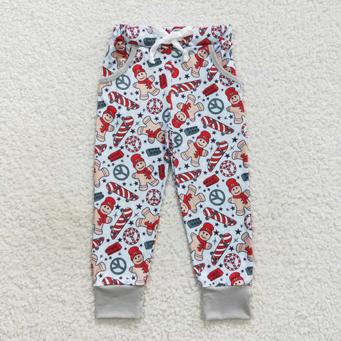 11.3 RTS Sibling Baby Boys Girls Gingerbread Deer Leggings Bell Bottom Pants