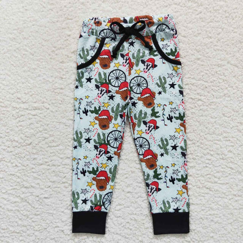 11.3 RTS Sibling Baby Boys Girls Gingerbread Deer Leggings Bell Bottom Pants