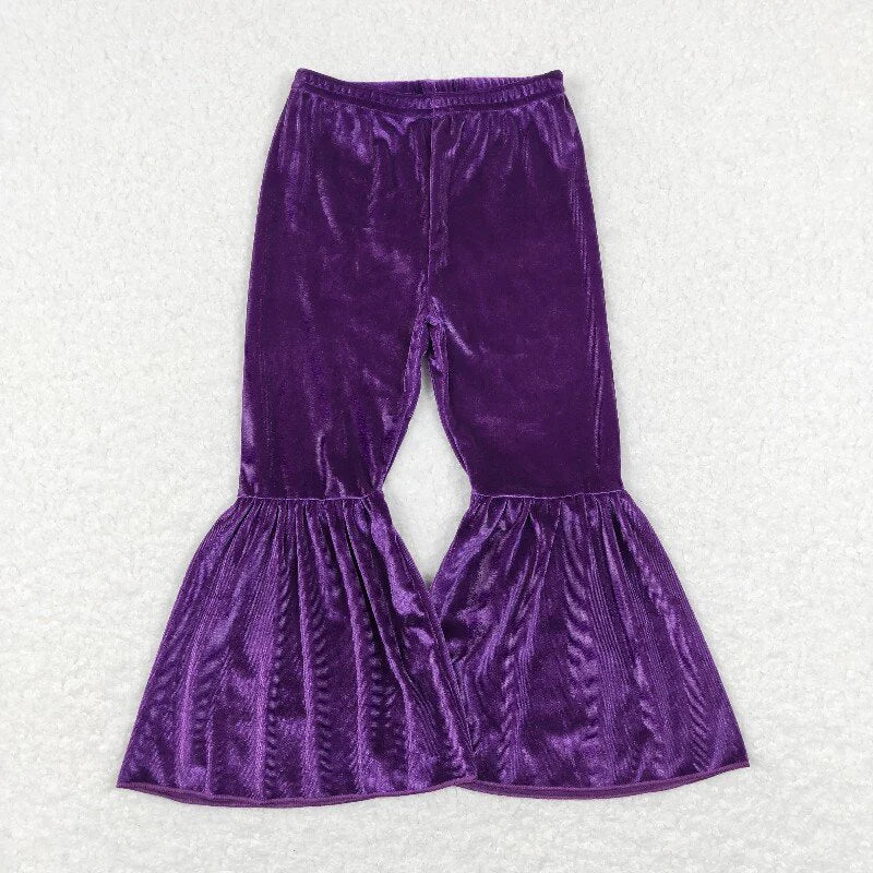 11.19 RTS Sibling Baby Girls Velvet Bell Bottom Pants