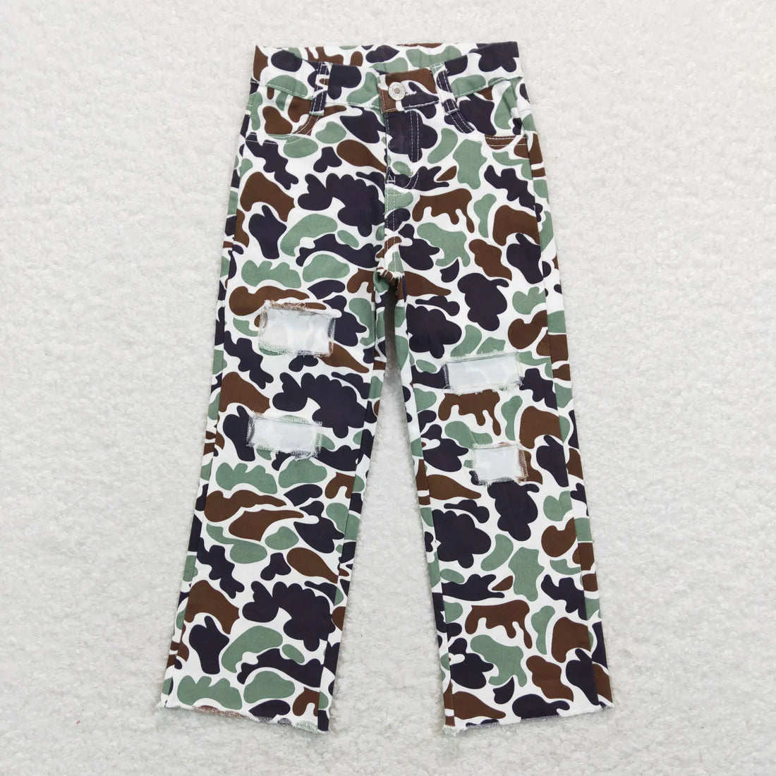 11.19 RTS Sibling Baby Boys Girls Camouflage Hunting Season Denim Jeans Pants