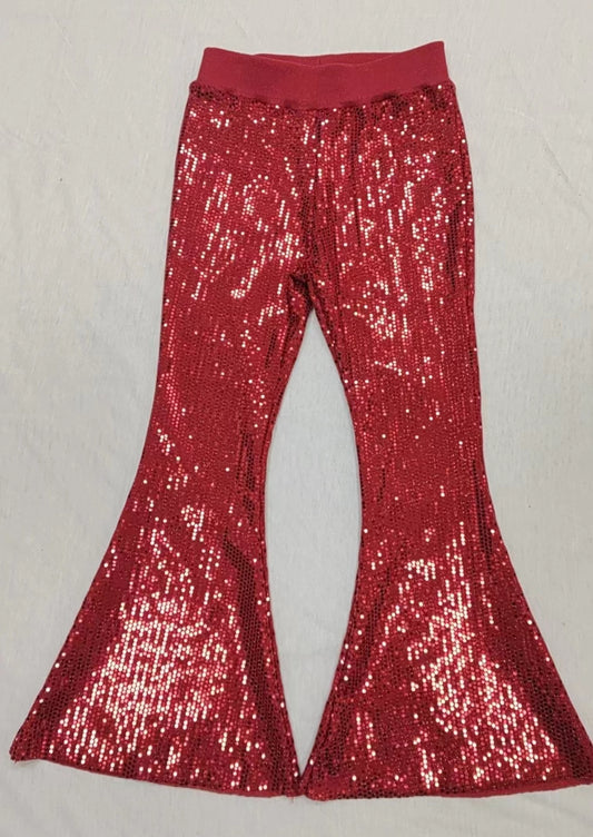 P0497  Pre-order red sequined jeans