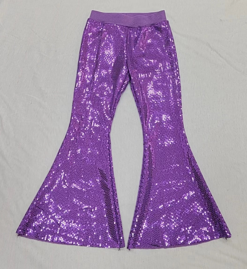 P0500  Pre-order purple sequined jeans