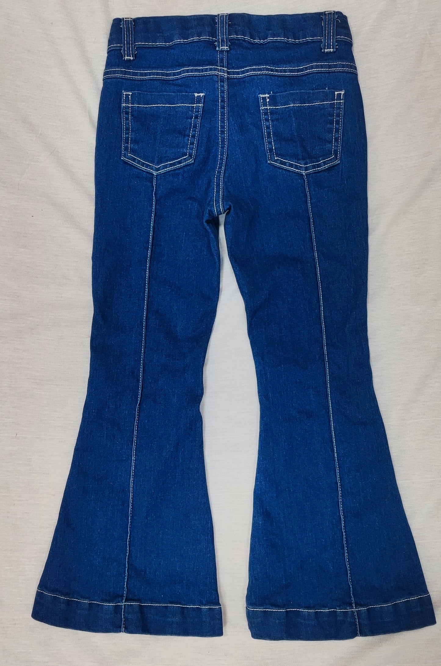 P0508   Pre-order blue denim trousers elasticated trousers