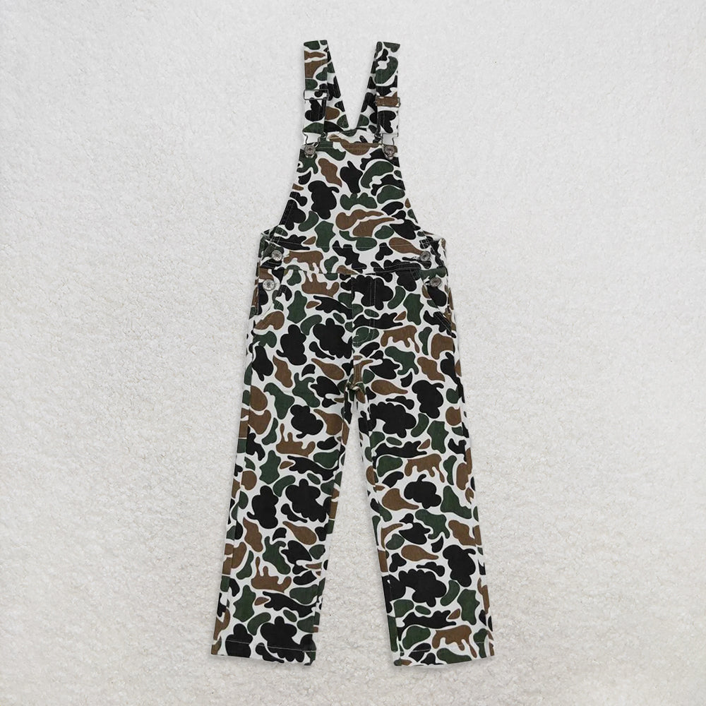 USA Warehouse (IN STOCK)  Kids Boy Camo Hunting Denim Overalls Adjustable Waist Bib Shorts for Little Farmers And Outdoor Enthusiasts