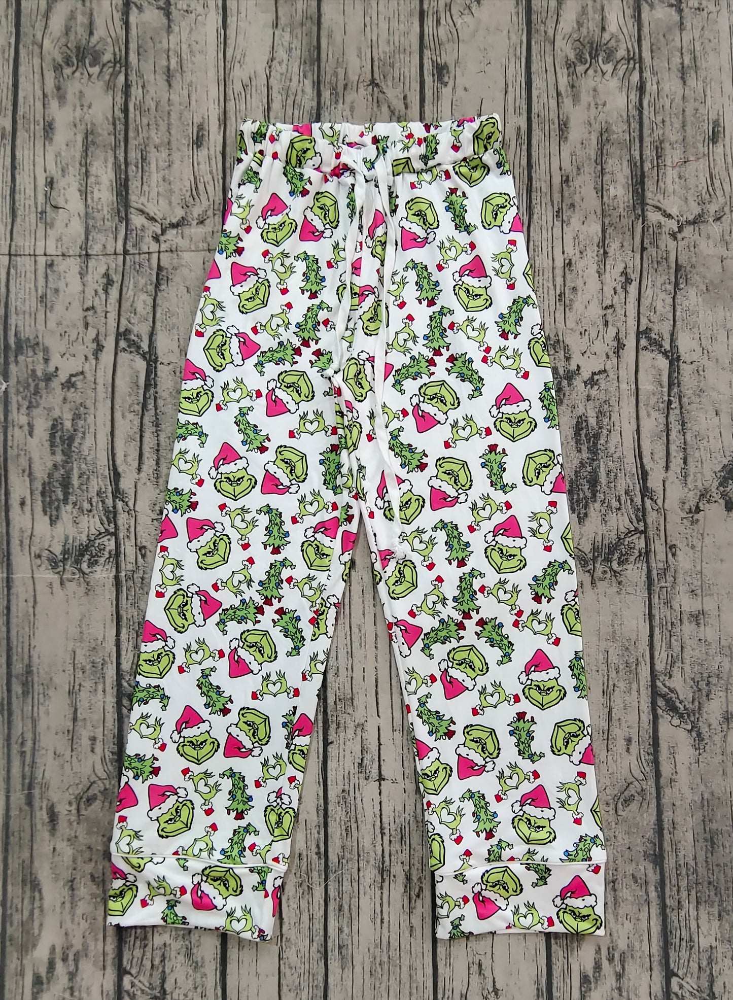 No moq P0542  Pre-order  Sizes 12-18m to 14-16t adult women clothes Christmas tree print trousers