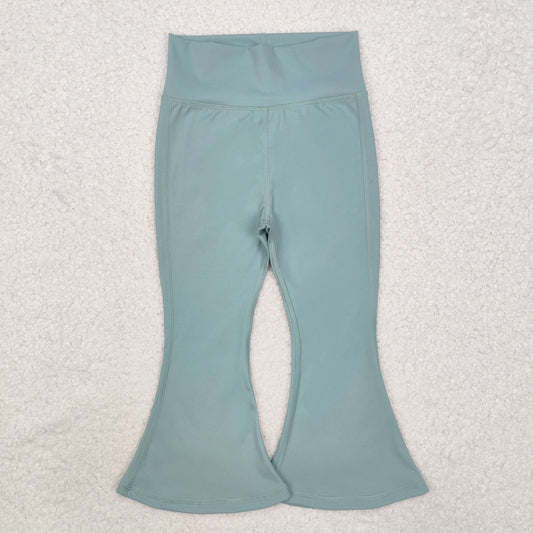 P0575 Green active wear kids girls yoga pants