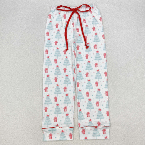 9.20 RTS Sibling Adult Men Women Trees Cows Checked Christmas Pajamas Flare Pants