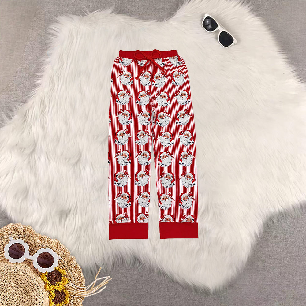 8.20 RTS Sibling Baby Stripe santa long sleeves kids boys girls Christmas pajamas