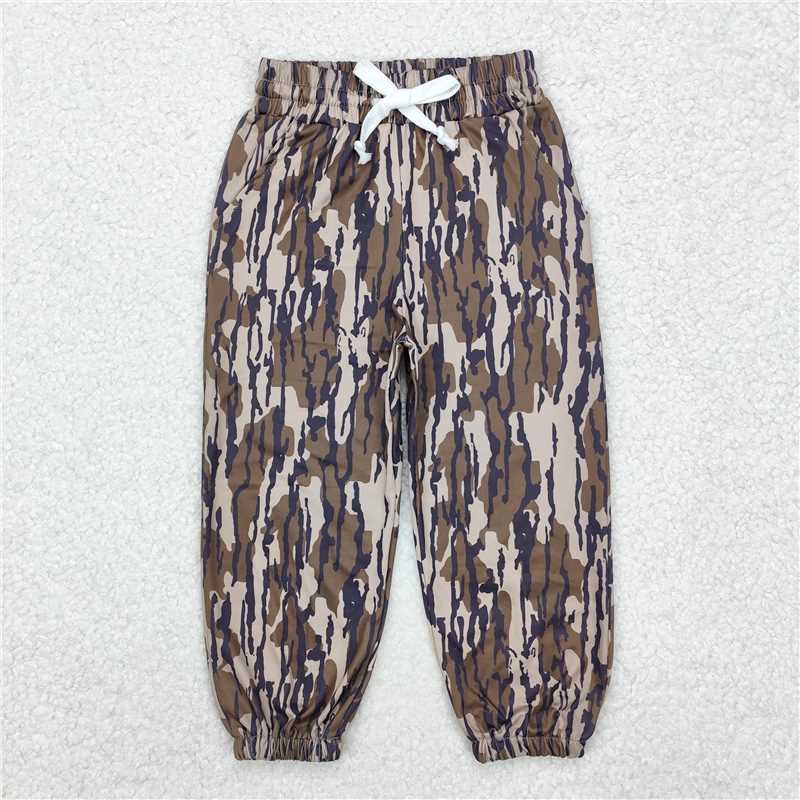 USA Warehouse (IN STOCK)  Boys Camouflage Zip Pullover Long Sleeve Hunting Pants with Elastic Waist And Pockets for Kids
