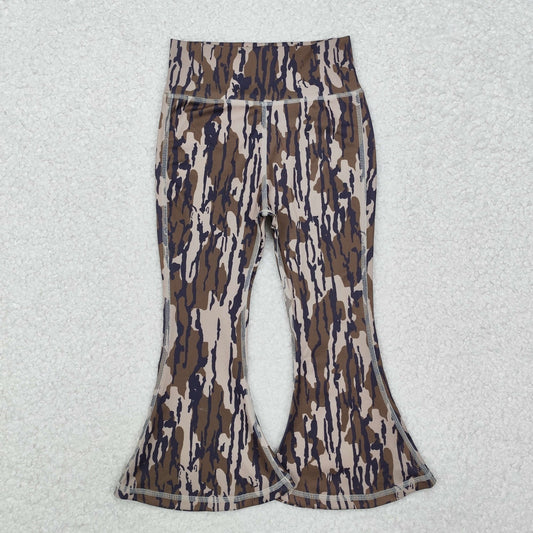 P0691 Bottomland camo baby girls yoga flare pants