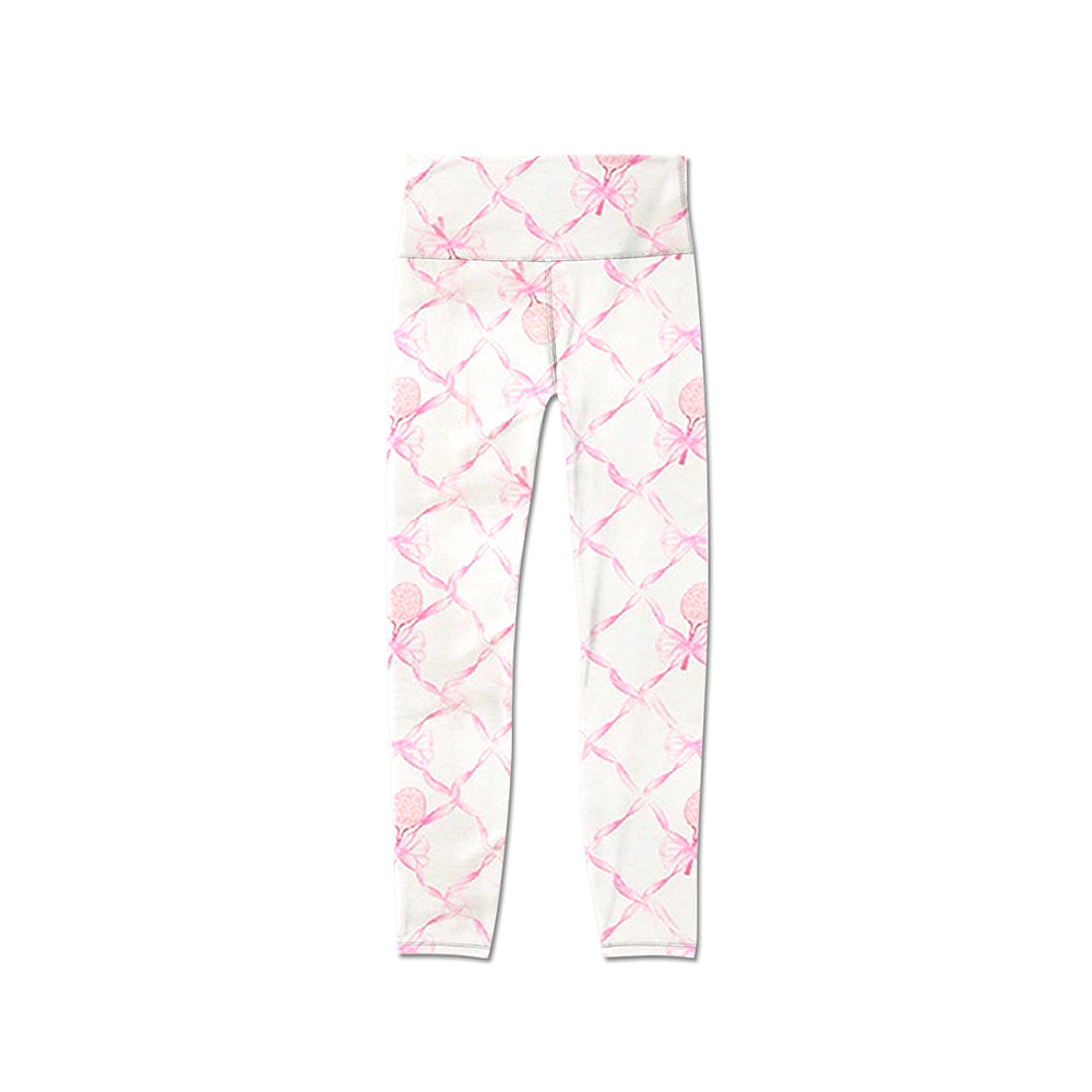 Baby Girls Pink Tennis Bows Yoga Legging Pants Preorder P0716