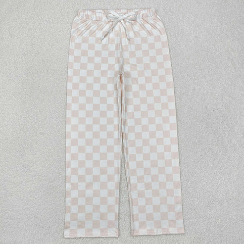 9.20 RTS Sibling Adult Women Cartoon Dogs Hearts Checked Valentine Pajamas Flare Pants