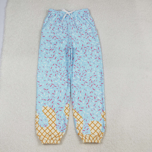 RTS NO MOQ （In stock）P0808 Adult Women's Yoga Pants Blue Drip Pockets Yoga Active Team Pants