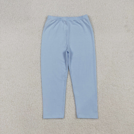 RTS NO MOQ （In stock）P0820 Baby Girls Pants Light Blue Legging Pants
