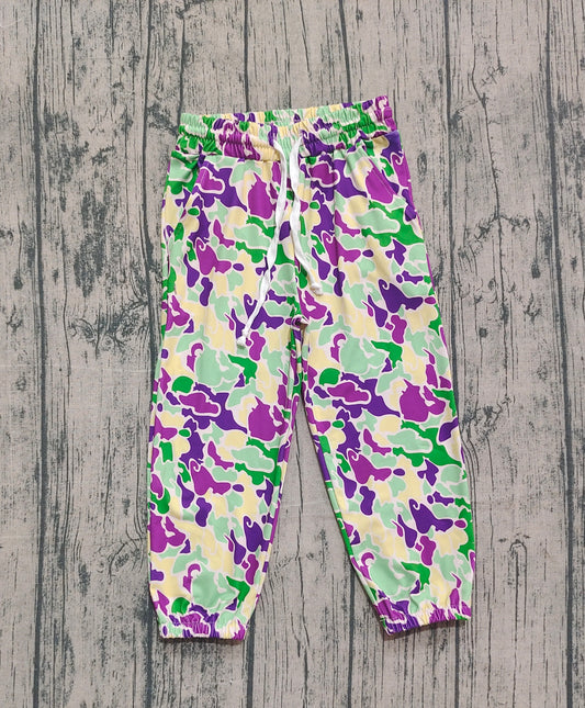 10.1 P0838 Sample No Moq Baby Boys Mardi Gras Camo Pockets Jogger Pants