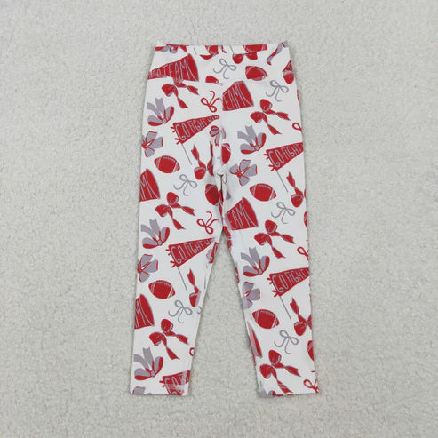 11.11 RTS Sibling Baby Girls Bows Footballs Go Team Yoga Active Legging Pants Bottoms