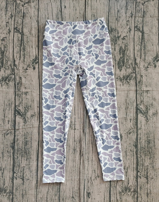 10.14 P0898 Sample No Moq Yoga fabric Adult Women Grey Camo Yoga Legging Pants