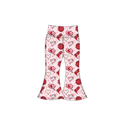 11.4 P0954 Pre order No Moq Yoga fabric Baby Girls Boots Hats Western Yoga Bell Bottom Pants