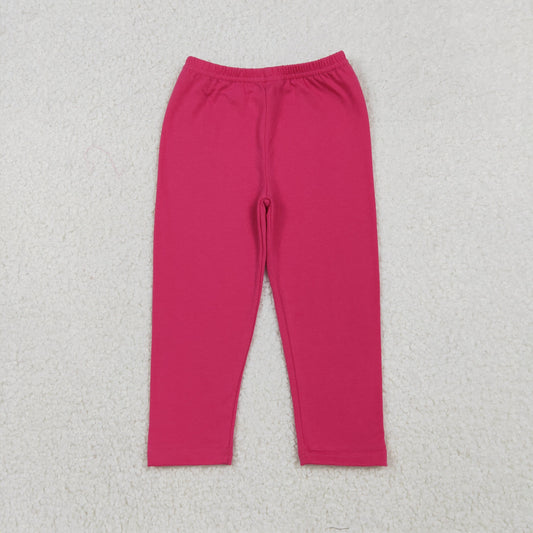 12.24 RTS NO MOQ （In stock）P0958 Baby Girls Hot Pink Legging Pants Bottom