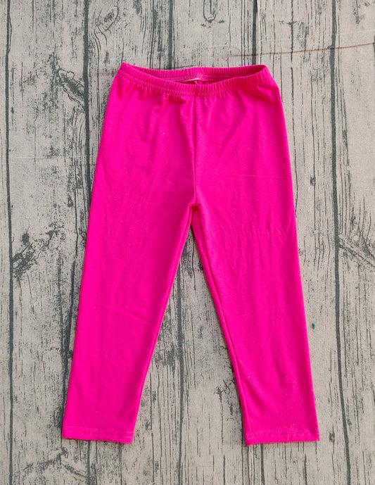 12.11 P0958 Sample No Moq Baby Girls Hot Pink Legging Pants Bottom
