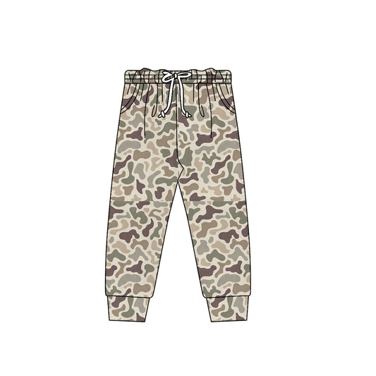 11.13 P0974 Pre order No Moq Baby Boys Khaki Camo Pockets Southern Jogger Pants Bottom