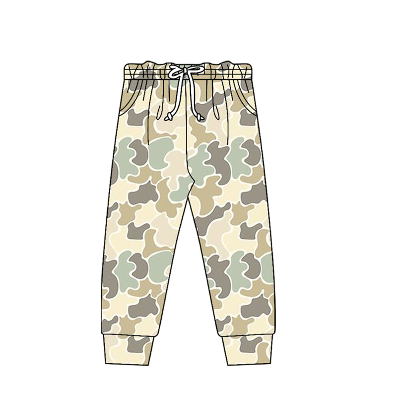 11.14 P0980 Pre order No Moq Baby Boys Khaki Camo Pockets Southern Jogger Pants Bottom