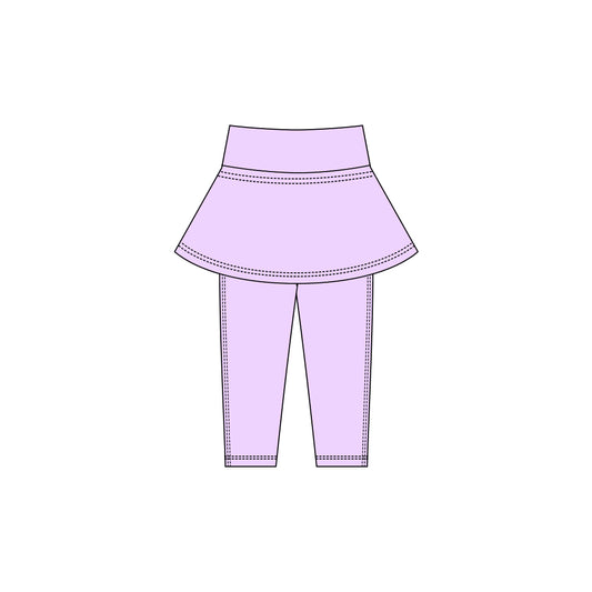 11.18 P0981 Pre order No Moq Yoga fabric Baby Girls Lavender Yoga Tunic Leggings Pants Bottom