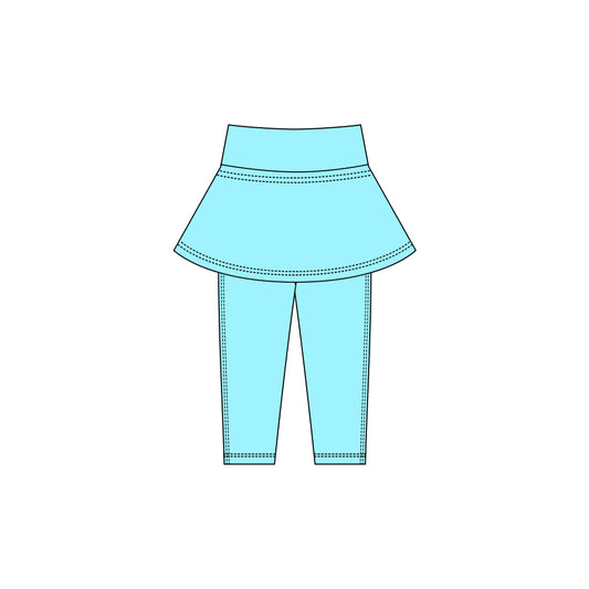 11.18 P0982 Pre order No Moq Yoga fabric Baby Girls Aqua Yoga Tunic Leggings Pants Bottom