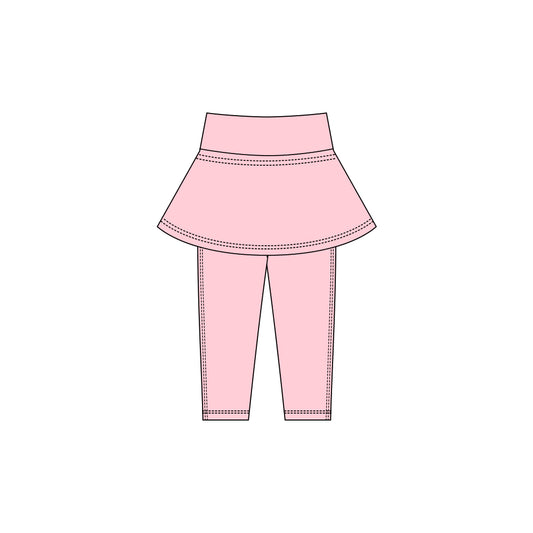 11.18 P0983 Pre order No Moq Yoga fabric Baby Girls Pink Yoga Tunic Leggings Pants Bottom