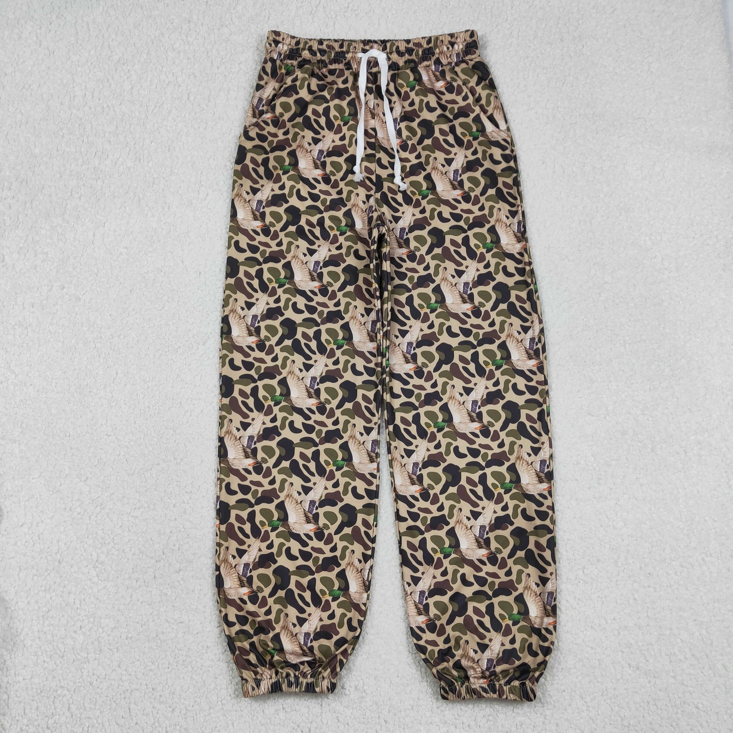 1.6 RTS NO MOQ （In stock）P1004 Adult Women Southern Hunting Ducks Camo Pockets Jogger Bottom