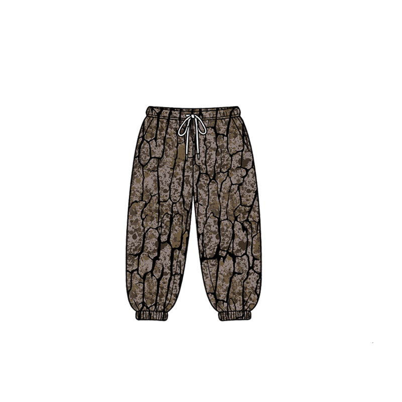4.18 Pre order No Moq Baby Boys Southern Camo Zip Pocket Pullovers Jogger Pant Clothes Sets