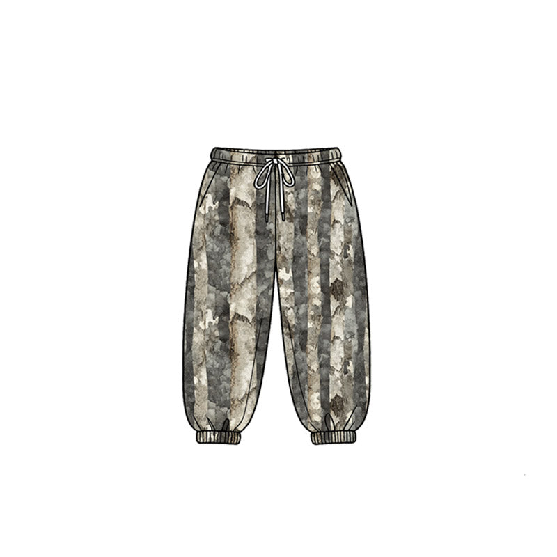 4.18 Pre order No Moq Baby Boys Southern Camo Zip Pocket Pullovers Jogger Pant Clothes Sets