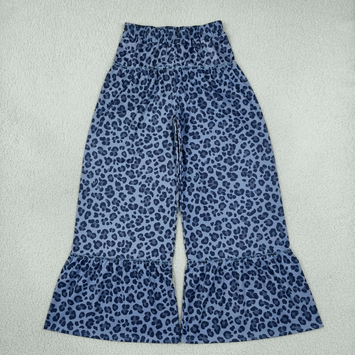 RTS NO MOQ （In stock）yoga fabric P1052 Adult Women Grey Leopard Yoga Active Bell Bottom Pants