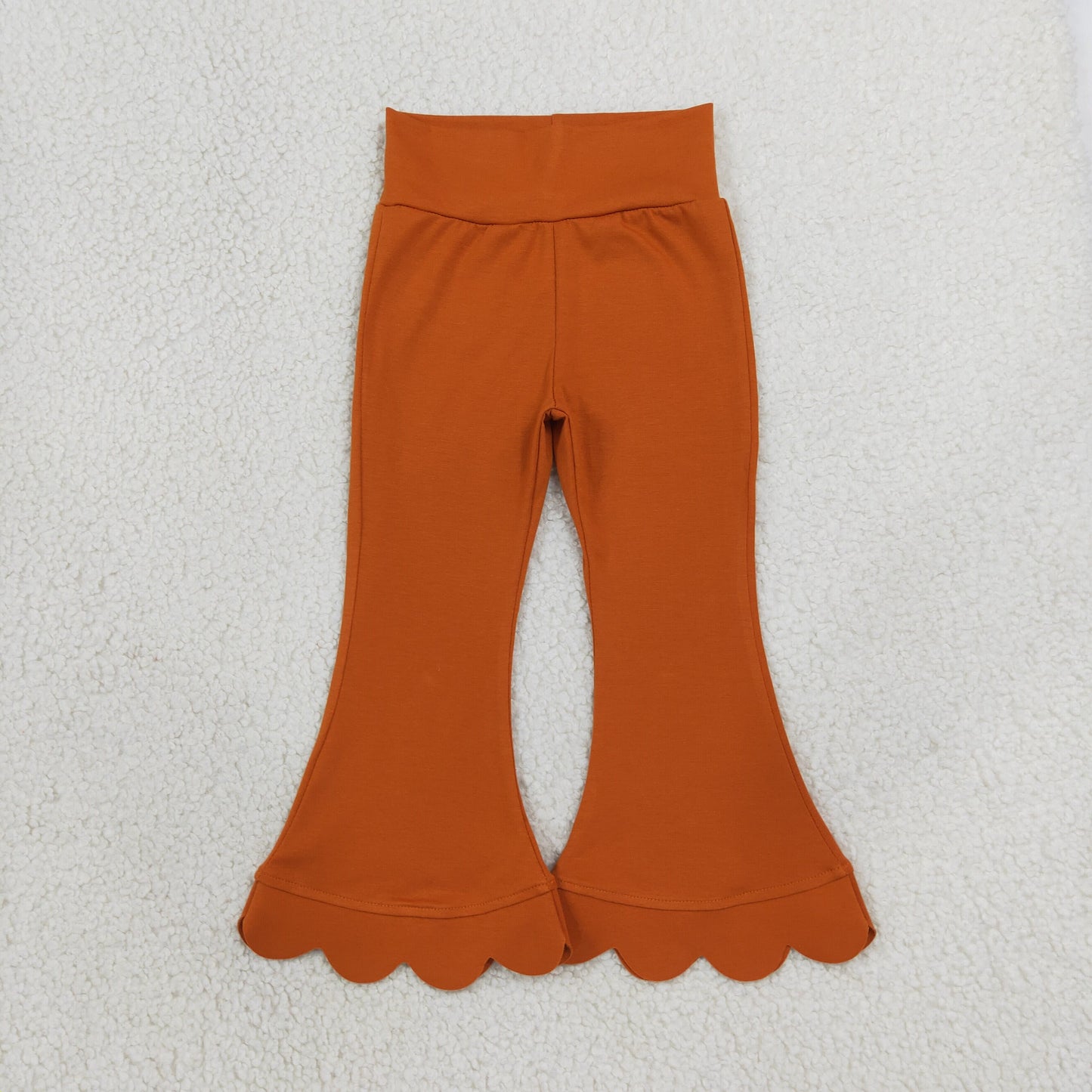 GSPO2345（GT1775+P1083）RTS NO MOQ （In stock）cotton Baby Girls Short Sleeve Shirts Top Flare Pant Scallop Sets