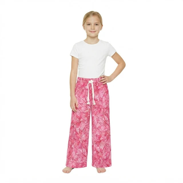 RTS NO MOQ （In stock）milk silk P1137 Baby Girls Pink Leaves Camo Flare Pants Bottom