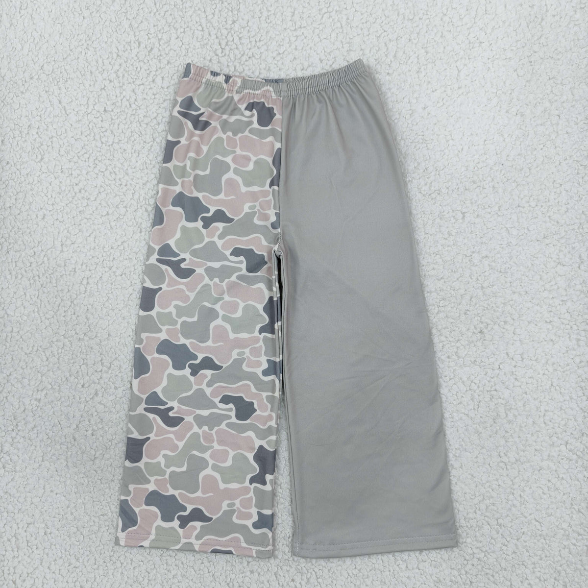 RTS NO MOQ （In stock）milk silk P1226 Baby Girls Green Khaki Camo Pockets Flare Pant Matching Outfit Bottom