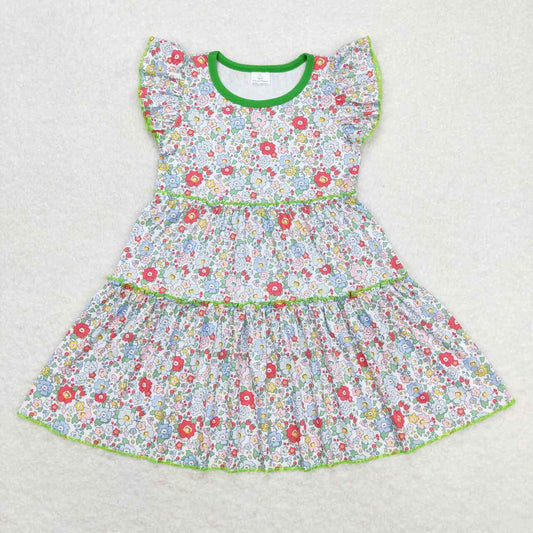 GSD0948 kids girl clothes short sleeve boutique summer dress