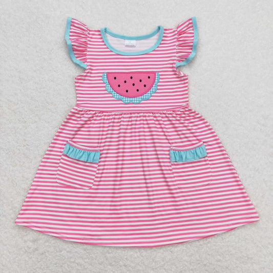 GSD0964 kids girl clothes short sleeve boutique summer dress