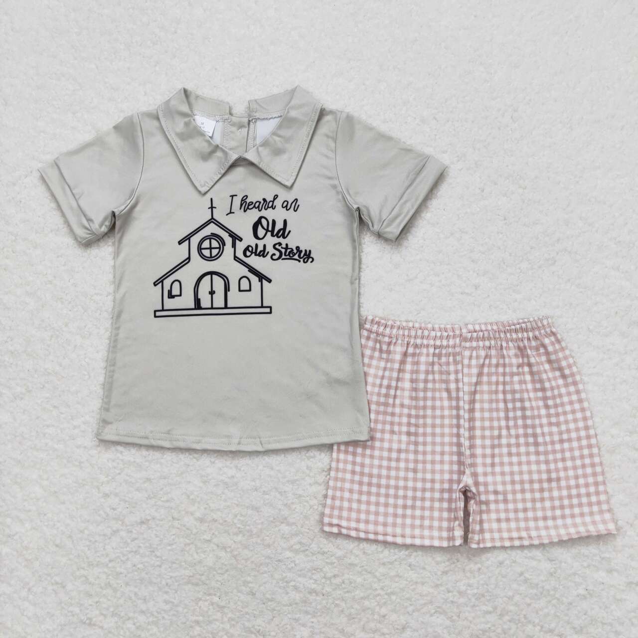 BSSO0742 Kids  boys summer clothes short sleeve top with shorts set