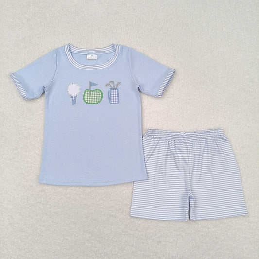 BSSO0686 Kids  boys summer clothes short sleeve top with shorts set