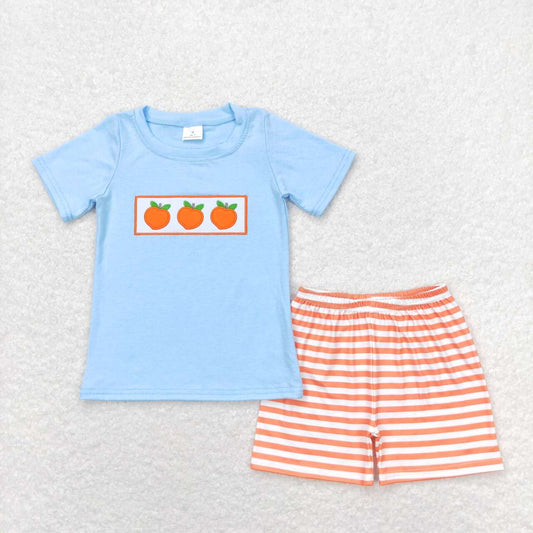 BSSO0417 kids summer clothes short sleeve top + shorts 2 pieces boys set