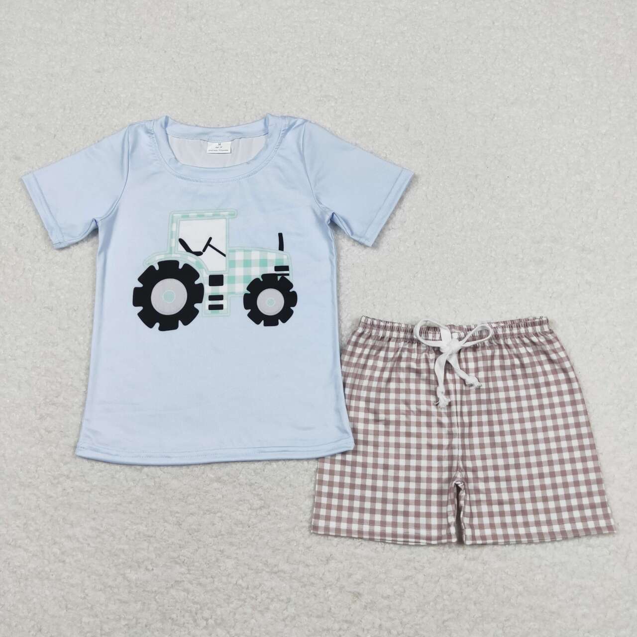 BSSO0610 Kids Girls summer clothes short sleeve top with shorts set