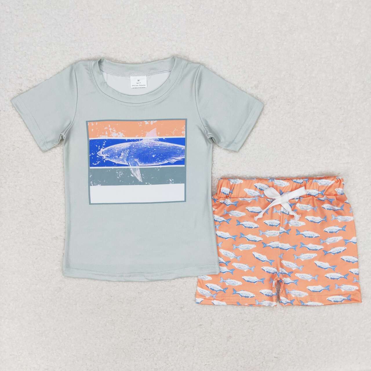 BSSO0899 Kids boys summer clothes short sleeve top with shorts set