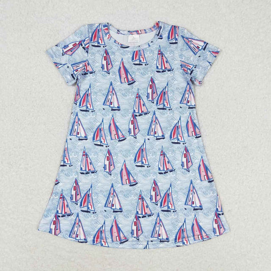 GSD1161 baby girl summer clothes short sleeve kids dress