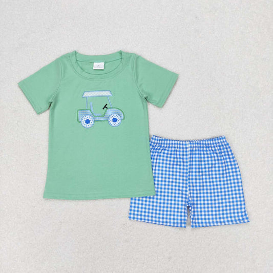 BSSO0692 Kids boys summer clothes short sleeve top with shorts set