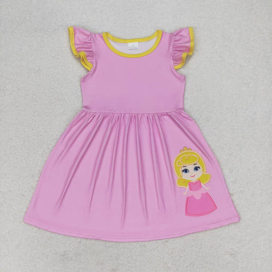 GSD1146 Baby girl summer clothes  flying sleeves kids dress