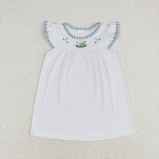 GSD0842 Baby girl summer clothes  flying sleeves top kids dress