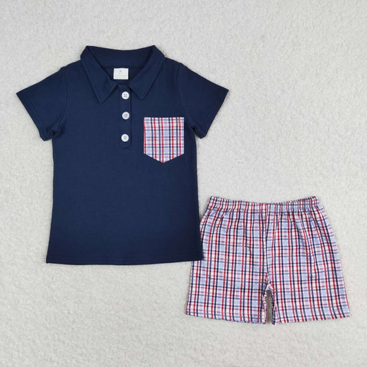 BSSO0628 Kids boys summer clothes short sleeve top with shorts set