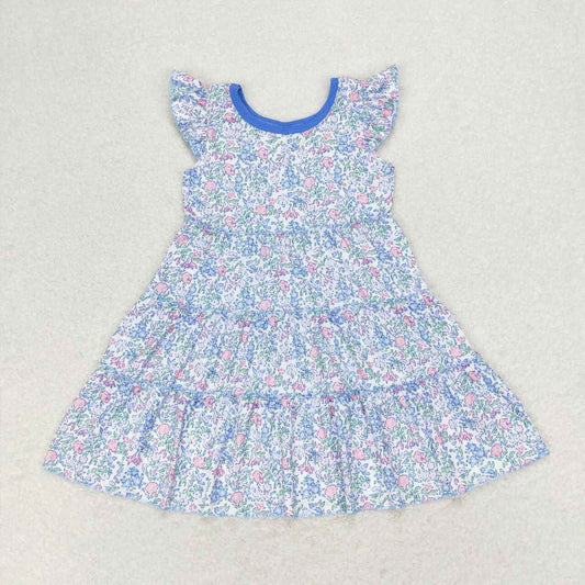 GSD1043 Baby girl summer clothes flying sleeves kids dress