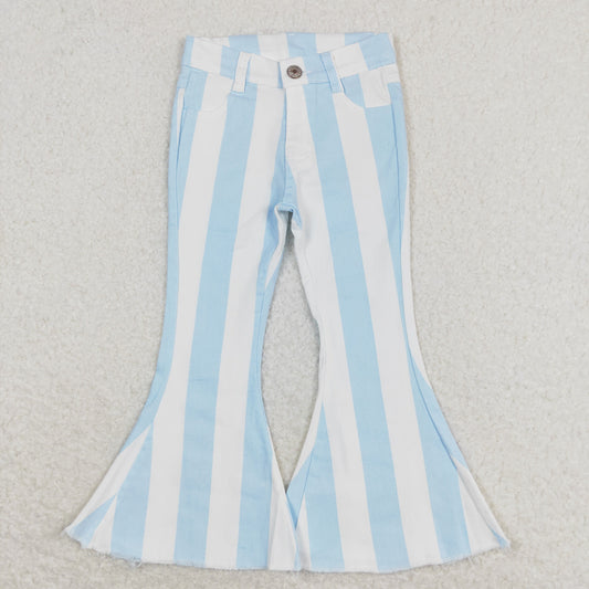 P0469 Blue and white striped denim trousers